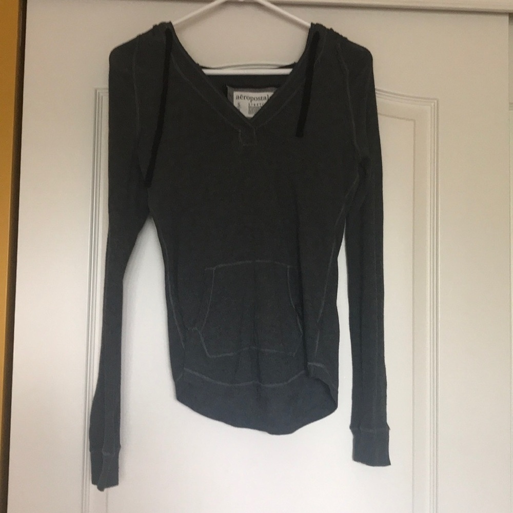 Aeropostale Grey Long sleeve with a hood